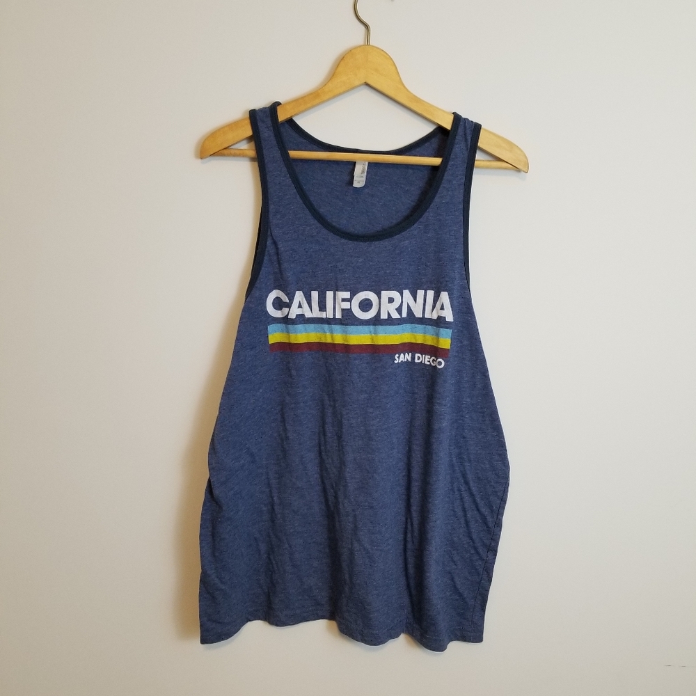 San Diego California Blue Tank Top